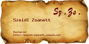 Szeidl Zsanett névjegykártya