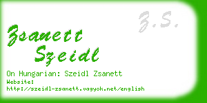 zsanett szeidl business card